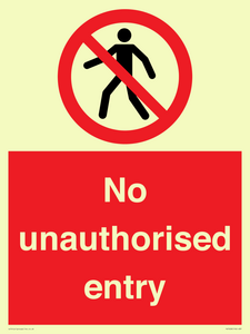 No unauthorised entry